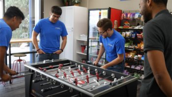 Foosball in the breakroom