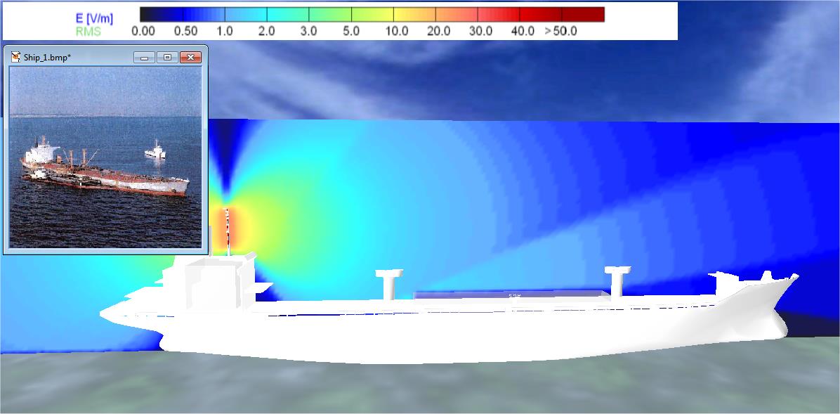 A glimpse of the high-frequency functions with the EFC-400TC used on a large ship.